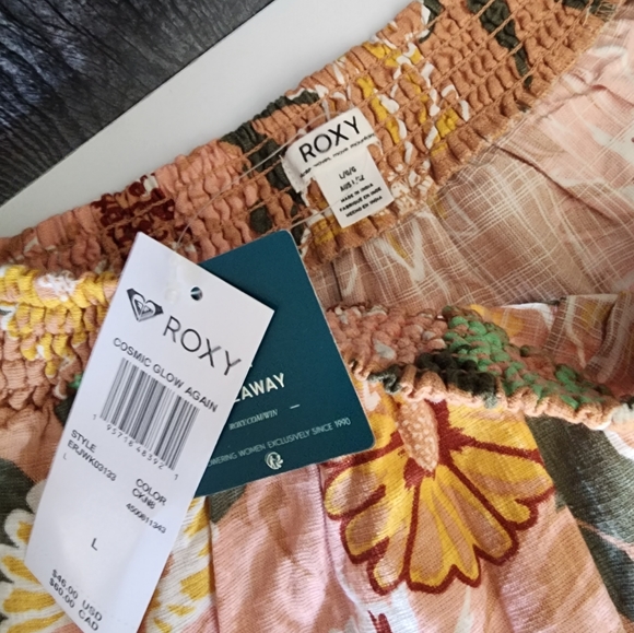 Roxy Cosmic Glow Again Skirt| BOHO Floral| Color Toasted Nut Bloom Boogie| NWT|L - Picture 3 of 11